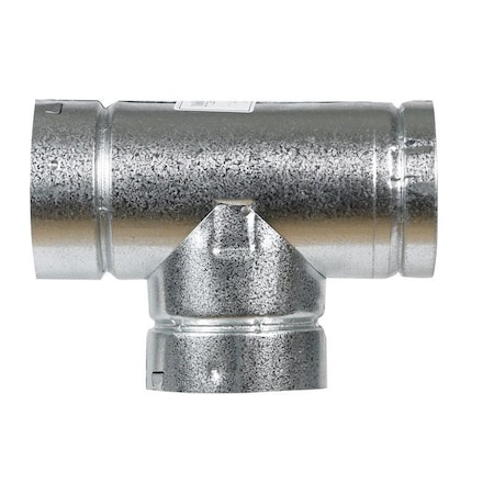 Selkirk Selkirk 4 in. X 4 in. X 4 in. Aluminum/Galvanized Steel Stove Pipe Tee Cap Flow Tee 184100